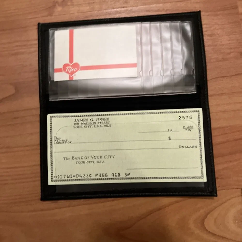 Minnesota Twins Leather Checkbook Cover Black